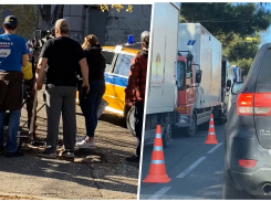 Снимают кино: в центре Новороссийска перекрыта полоса движения