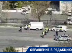 Односторонняя проверка: рейд останавливает водителей на оживленном проспекте Новороссийска 