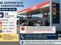 В Новороссийске топливо отпускают на 24 АЗС: где можно заправиться утром 8 июля