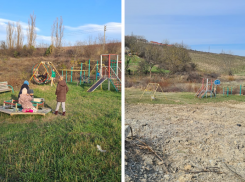 У новороссийцев с площадки похитили качели