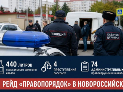 74 нарушения и 440 литров нелегального алкоголя: итоги рейда в Новороссийске