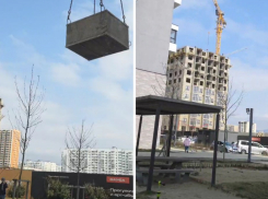 Жительница Новороссийска в шоке от «парящих» блоков и кранов над детской площадкой