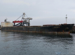 Прямо сейчас под Кабардинкой борется с пятиметровой волной иностранный сухогруз 