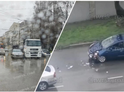 Внимание! В Новороссийске аварии и пробки из-за непогоды 