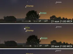 Луна, Юпитер и Венера выстроятся в ряд после заката в ближайшие три ночи