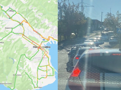 Чудовищные пробки сковали Новороссийск этим утром