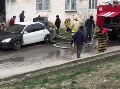В Новороссийске почти сгорел автомобиль