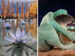 Тысячи россиян отправились в парк Галицкого: кидают рыбам монеты и моют ноги в пруду