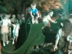 Зеленые лошадки в парке Фрунзе понравились новороссийским ребятишкам
