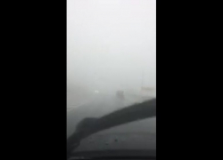 Сильный и густой туман накрыл перевал в Новороссийске