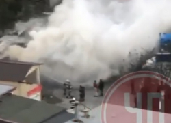 В Новороссийске загорелась заправка