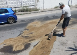 В Новороссийске ликвидировали разлив топлива на улице Рязанской
