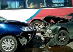 Mercedes устроил массовое ДТП в Новороссийске