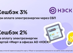 Более 17 миллионов рублей кешбэка получили клиенты АО «НЭСК»