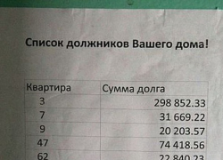 Управляющие компании Новороссийска продолжают вывешивать списки должников 
