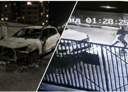 Момент поджога автомобиля в спальном районе Новороссийска попал на видео 