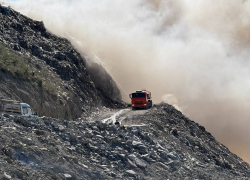 Площадь возгорания на мусорном полигоне сокращена: что с воздухом?