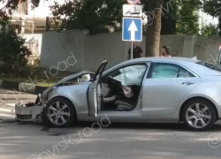 Видео жесткого тарана в центре Новороссийска попало в Интернет