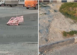 Отсутствие тротуара и дыра в асфальте: новороссиец ждет реакции от властей 