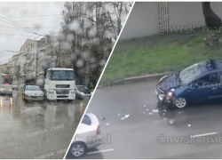 Внимание! В Новороссийске аварии и пробки из-за непогоды 