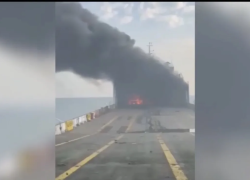 Моряков с турецкого судна, атакованного БПЛА, эвакуировали в Новороссийск