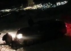 Снежный плен: в горах Новороссийска застряла машина 