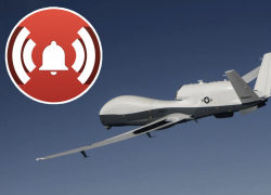 Американский беспилотник-разведчик, круживший над Чёрным морем, подал сигнал бедствия 