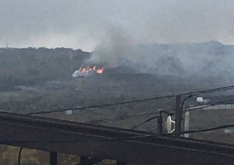 На свалке на горе Щелба снова разбушевался пожар 