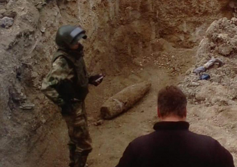 Крупнокалиберный снаряд найден во дворе новороссийской школы