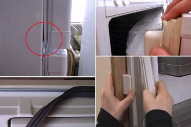Замена и установка уплотнителя резинки на холодильник  - 