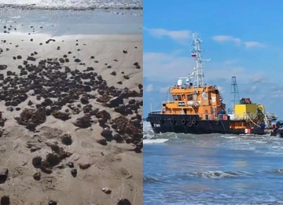 Черное море выбрасывает мусор, рапанов и суда в Анапе