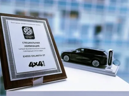 EXEED EXLANTIX ET признан самым высокотехнологичным кроссовером 2025 года