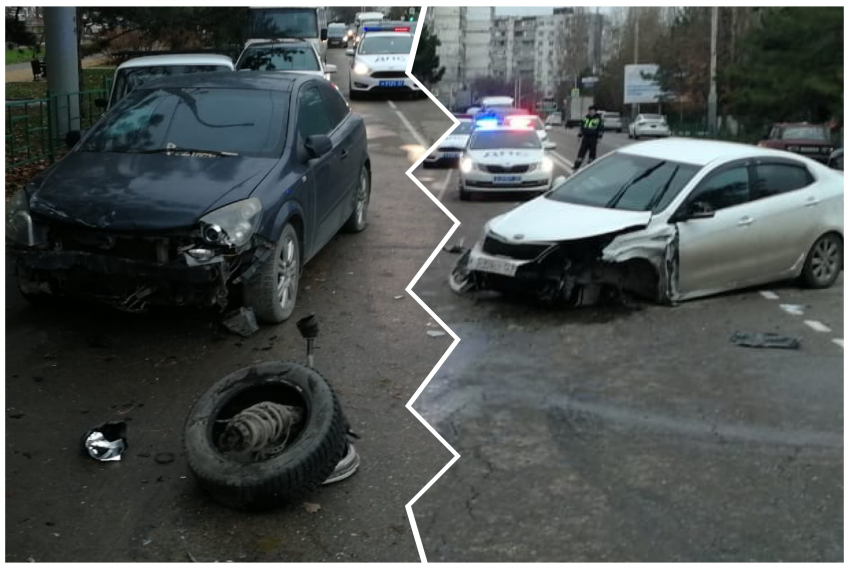 Просто хотел перестроиться: в Новороссийске произошло ДТП с участием пяти автомобилей