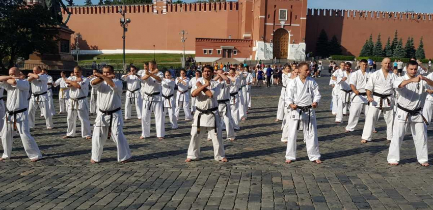 Каратисты из Новороссийска показали свое умение у стен Кремля