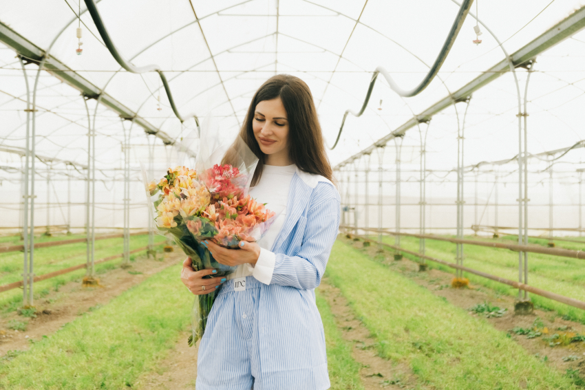 Цветочная ферма под Новороссийском: цветы из теплицы сразу в магазин 