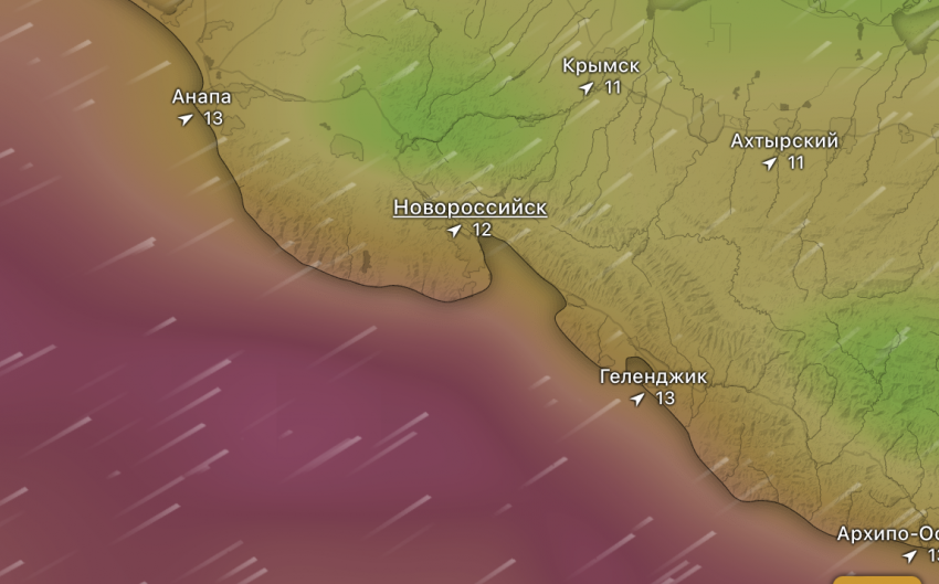 Ветер скоростью до 25 м/с ожидает новороссийцев в “Бескозырку” и выходные