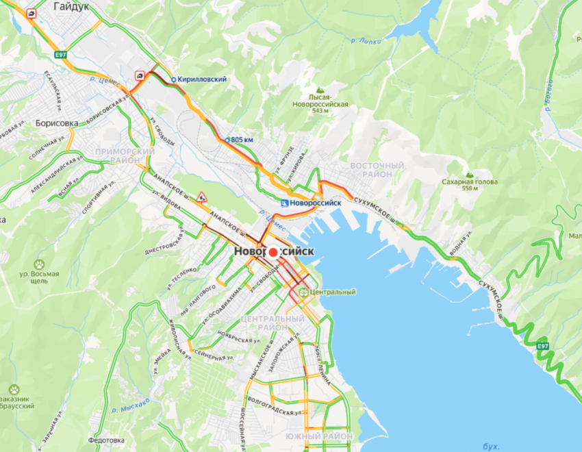 Новые камеры, опасность, ДТП и пятничные пробки в Новороссийске