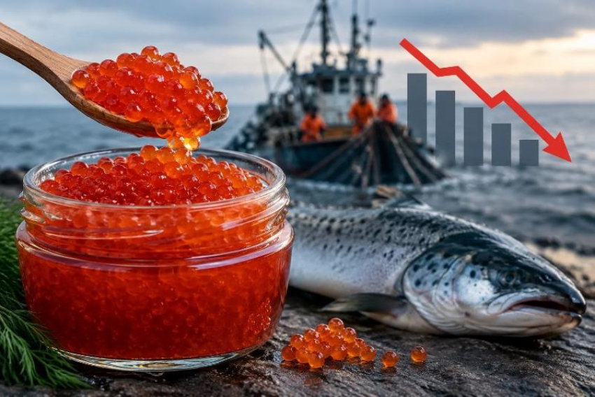 Красной икры в России стало почти в три раза меньше