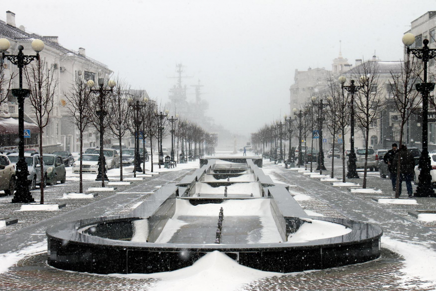 Небольшой снег и холод – пятничная погода в Новороссийске 