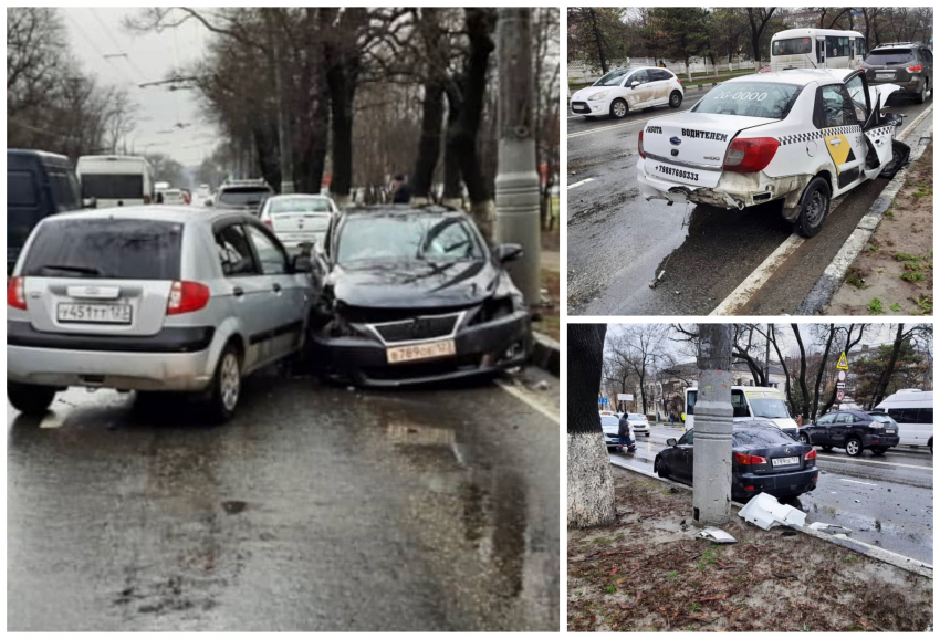 Выехал на «встречку": в Новороссийске снова произошла авария с участием пяти автомобилей