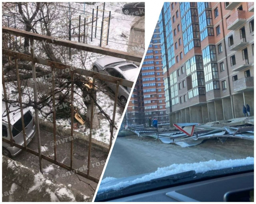 Побитые машины, рухнувшие заборы и полсотни ДТП: последствия стихии в Новороссийске