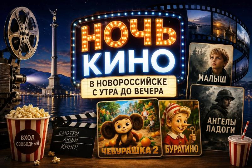 Ночь кино наоборот: в Новороссийске фильмы будут показывать с утра до позднего вечера