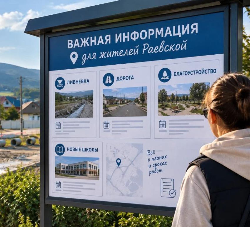В Раевской появится стенд с ответами о ливневке и благоустройстве