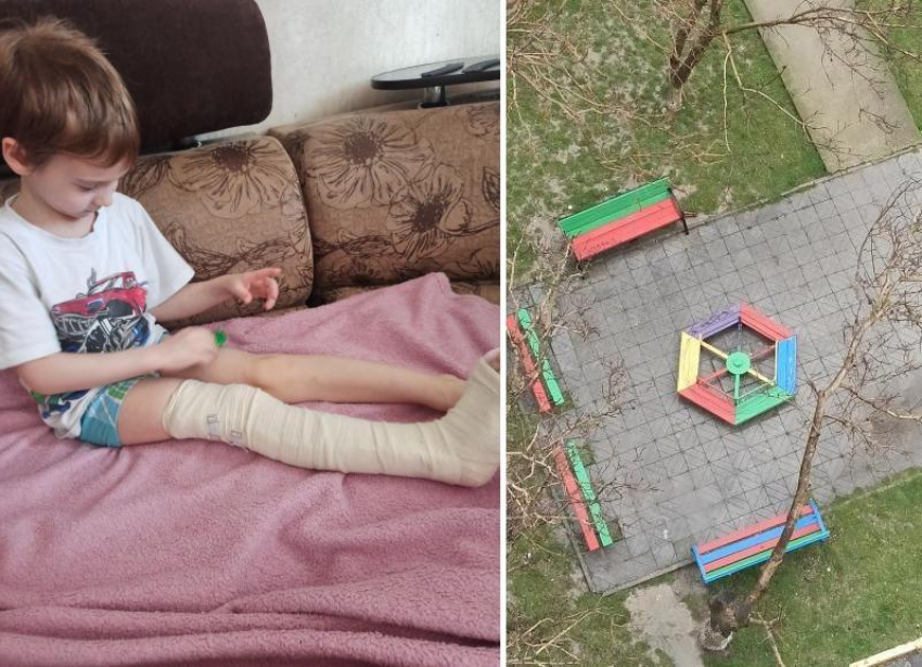 Опасные качели: ребёнок сломал ногу на детской площадке в Новороссийске