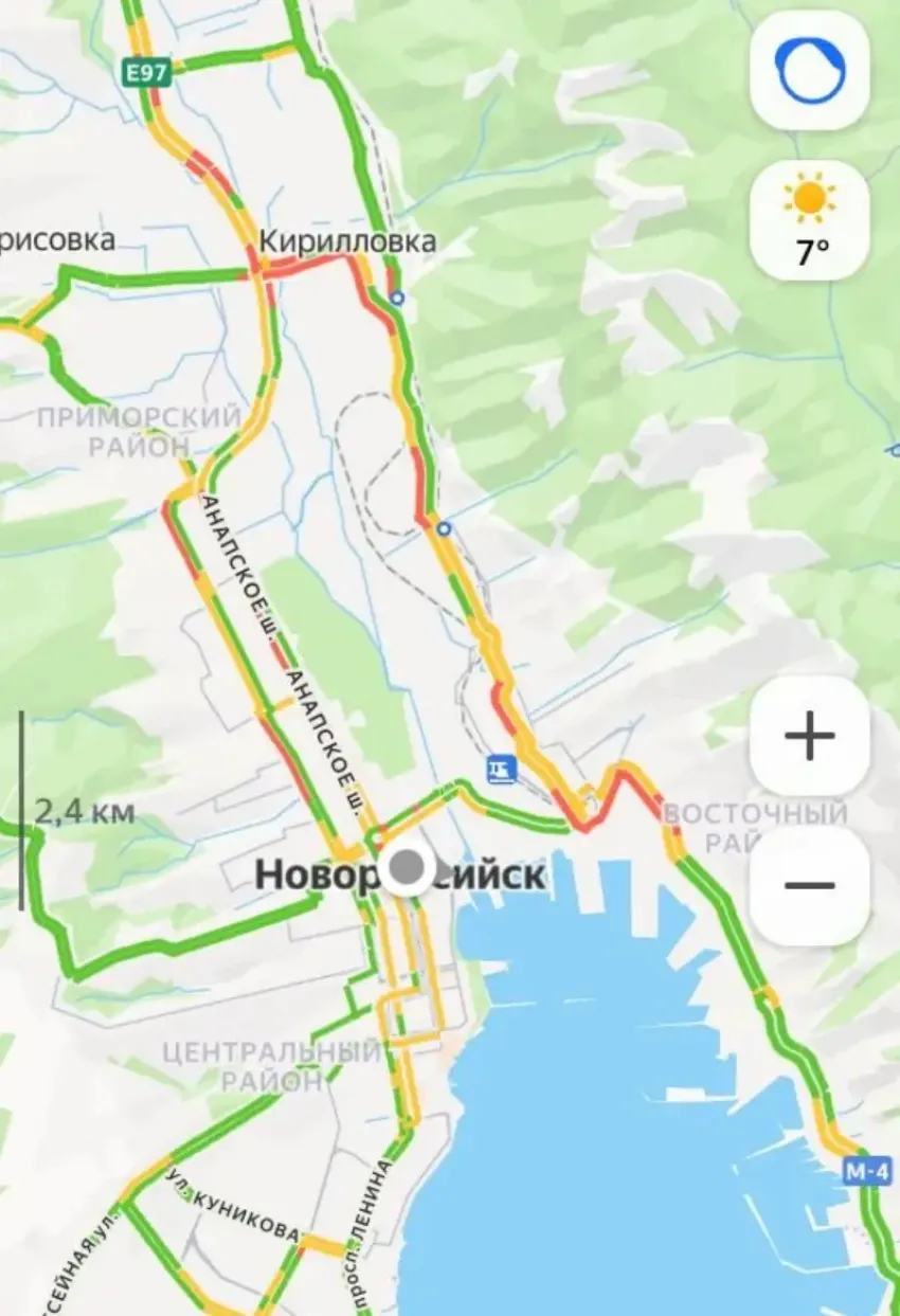 Нетипичные пробки сковали Новороссийск после праздников