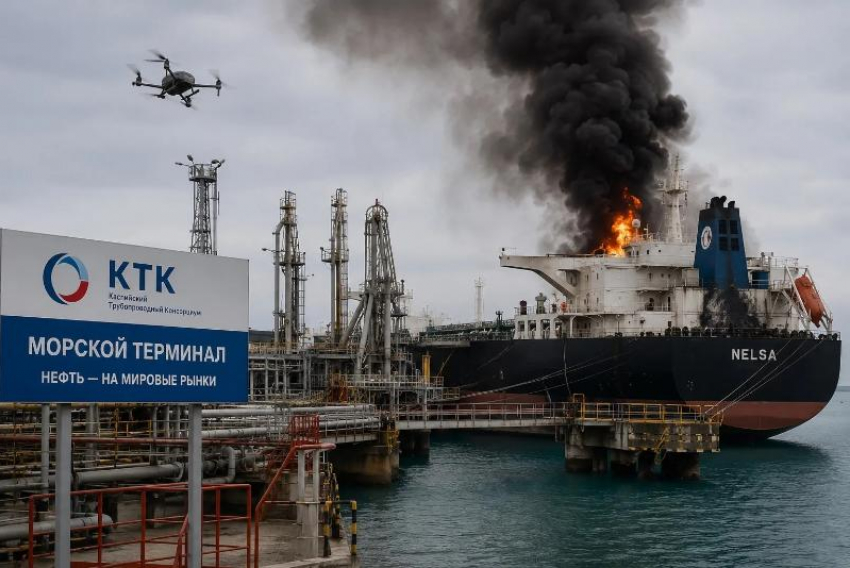 Снова под ударом: беспилотник атаковал танкер на терминале КТК