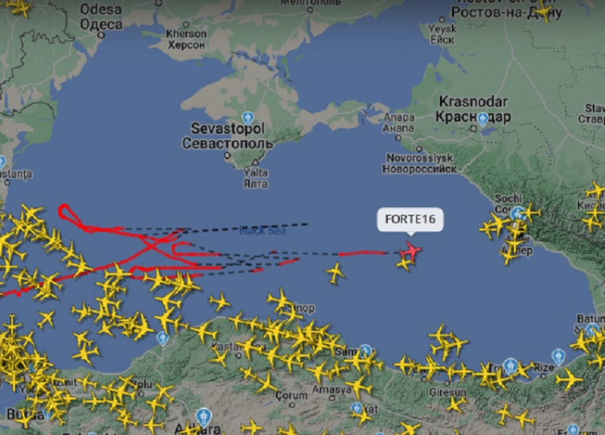 Американский беспилотник вновь летал над Чёрным морем: недалеко от Краснодарского края 