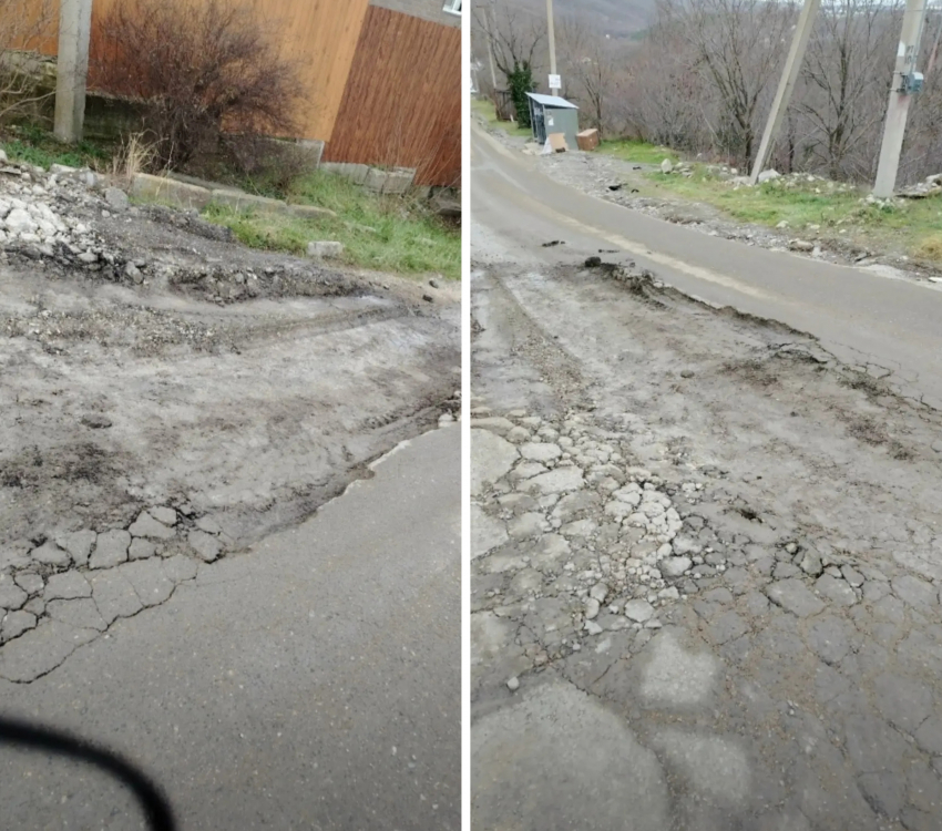 Фуры разбили дорогу: житель Новороссийска возмущён бездействием администрации 