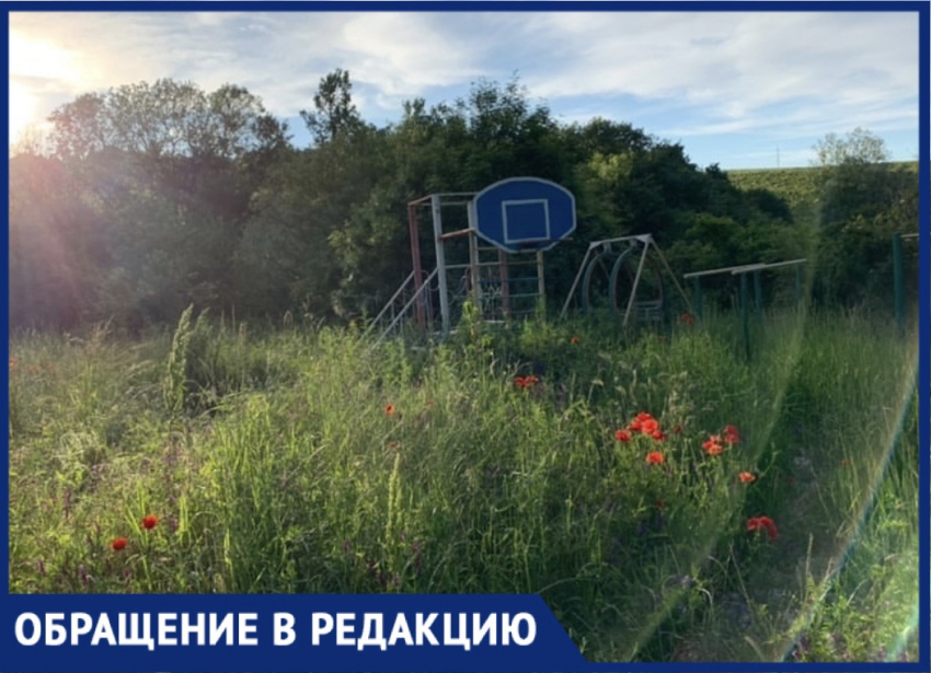 Вся в траве и маке: жительница Новороссийска возмущена состоянием детской площадки в с.Федотовка