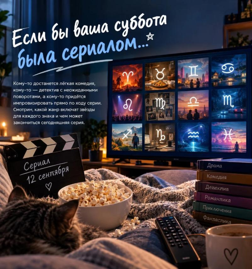 Если бы ваша суббота была сериалом: какой сюжет ждёт каждый знак